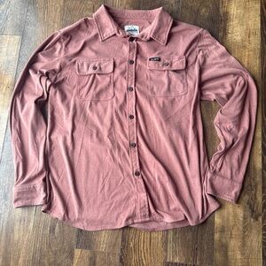 New Frontier Men's Casual Button Down Shirt - Rust